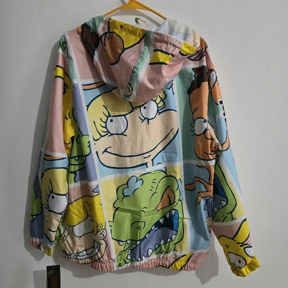 NWT Members Only x Nickelodeon Rugrats FZ Blue & Green Windbreaker Jacket - Picture 15 of 17